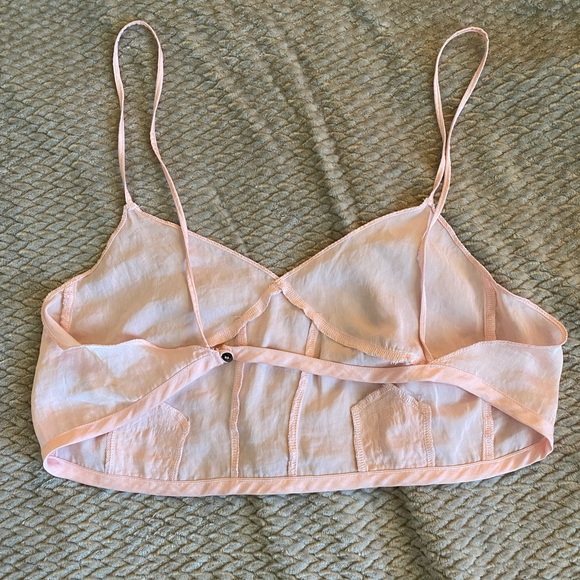NWOT Free People satin bralette/crop top - Picture 2 of 3
